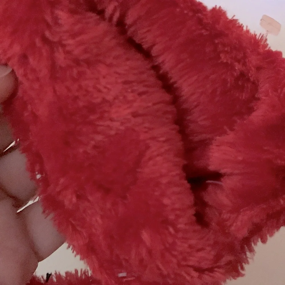 Insulated Suede Gloves New Cherry Red Winter Outerwear